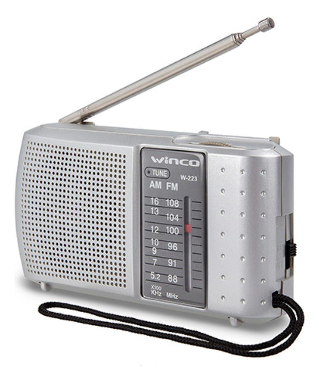 Radio Winco Portatil W223 color Gris
