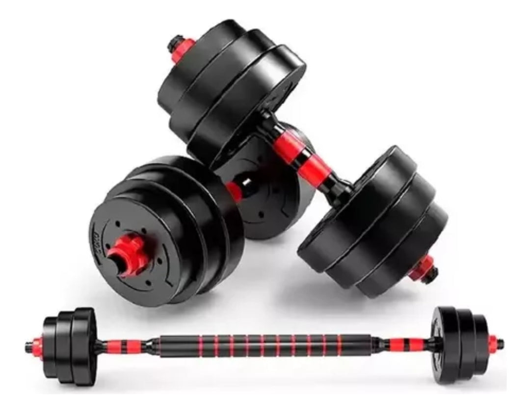 Kit De Mancuernas Jazak 20 Kg Disco Pesas Set Ajustable