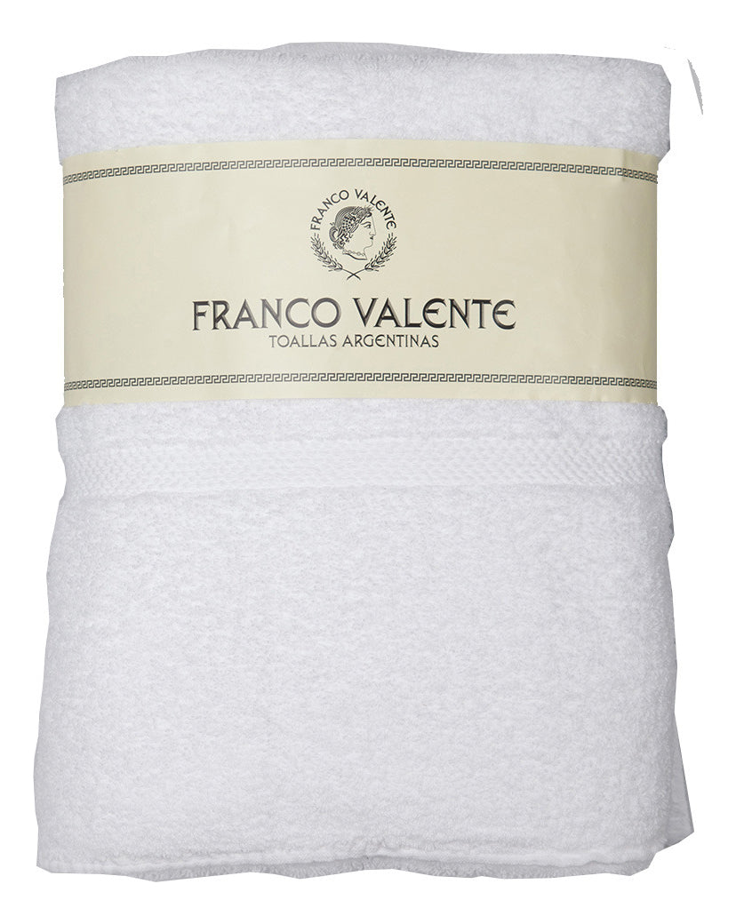 Juego de Toalla y Toallon pack x 2 unidades color blanco 500gr