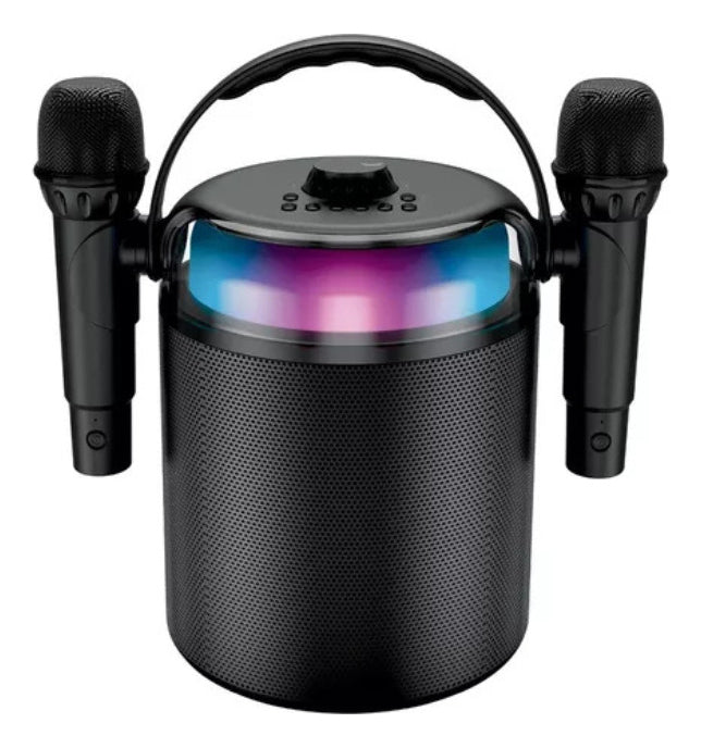 Parlante Portátil Bluetooth Karaoke +2 Microfonos Inalámbricos