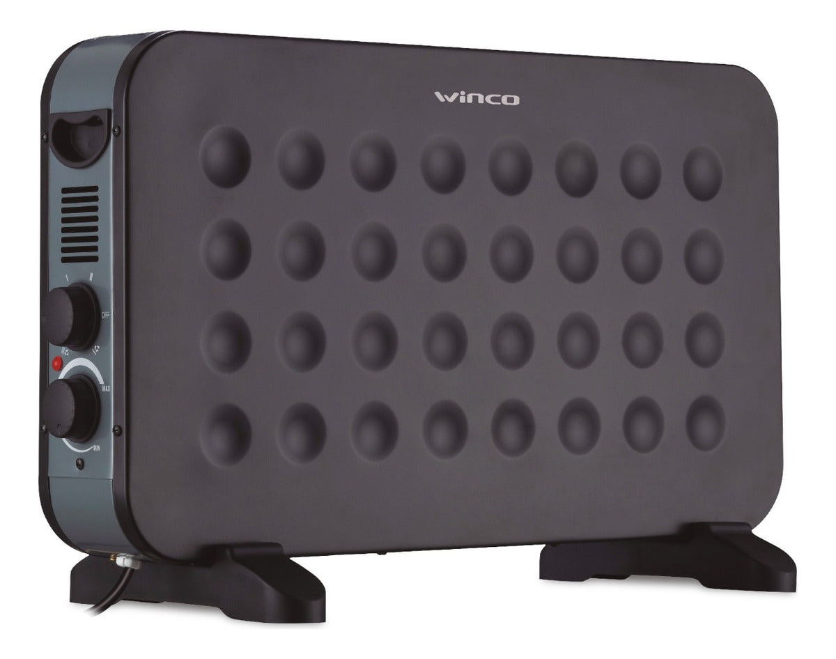 Termoconvector Electrico Negro Winco 2000 W Termostato Turbo