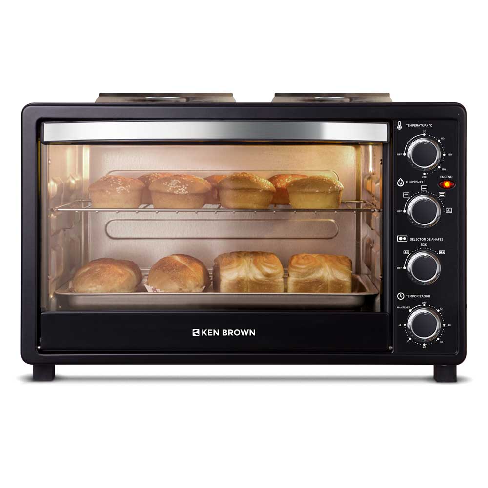 Horno eléctrico 43 litros con doble anafe superior 1600w