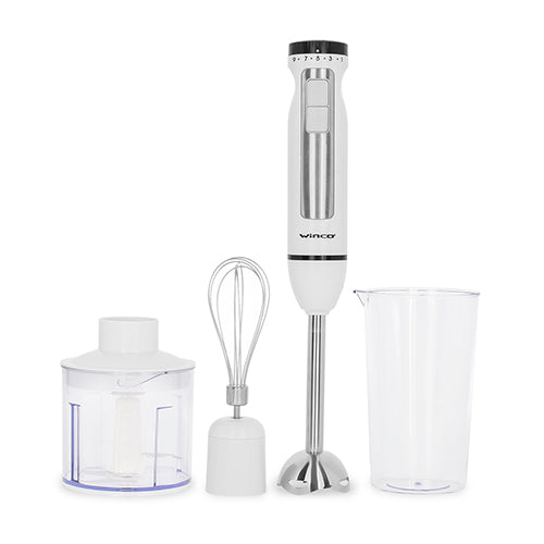 Minipimer Mixer Licuadora De Mano Picadora Bate Winco W1012 Color Blanco