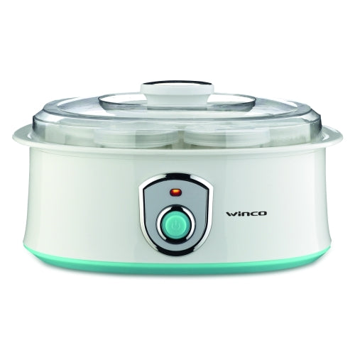 Yogurtera Eléctrica Winco 7 Vasos De Vidrio Tapa Transp W630