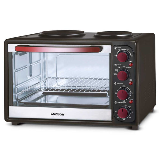 Horno Electrico 60 lts 2000w con doble anafe y temporizador