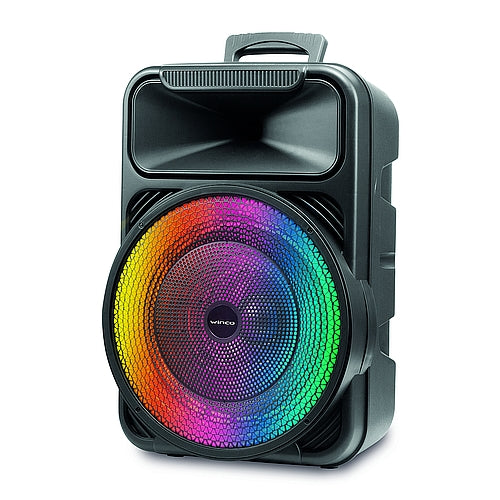 Parlante inalámbrico bluetooth con luces led 12 pulgadas