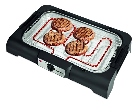 Parrilla Eléctrica Winco W2017 2000w Ideal Balcón Color Negro