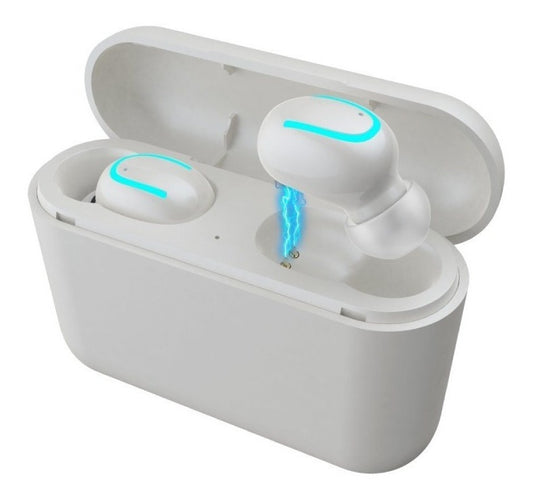 Auriculares inalámbricos HBQ Jazak Audio Q32 Blancos con luz LED