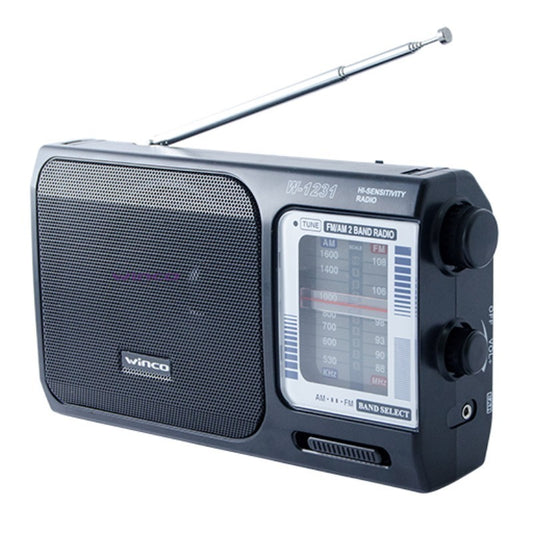 Radio Portatil Am Fm A Pilas Y Electrica Winco W-1231 Manija