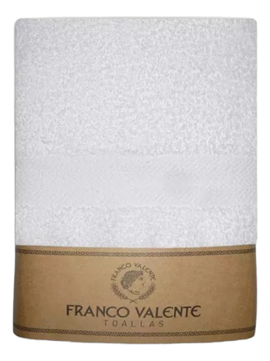 Juego de Toalla y Toallon pack x 2 unidades color blanco 400gr