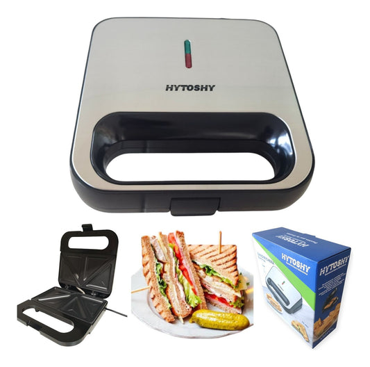 Sandwichera Electrica Hytoshy Color Plateado