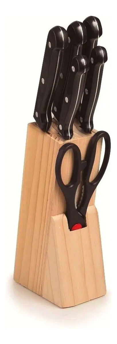 Juego Set De Cuchillos Madera Gentil
