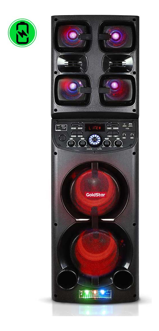 Torre De Sonido Goldstar Gld-2310 Bt 29000w Batería Recargable Función Karaoke