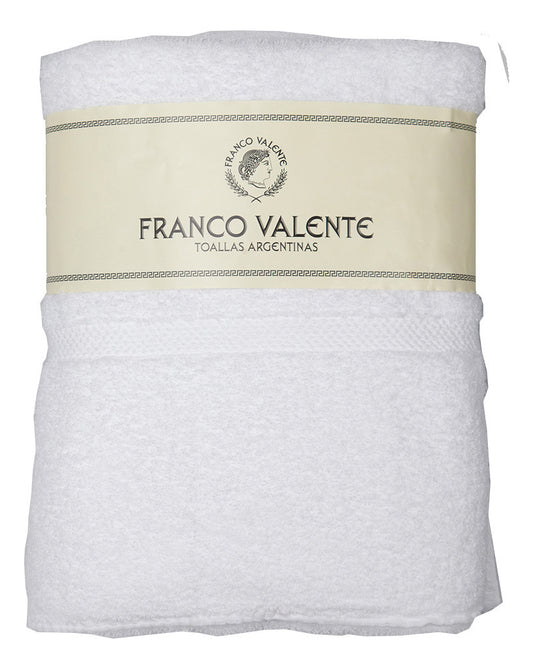 Juego de Toalla y Toallon pack x 2 unidades color blanco 500gr