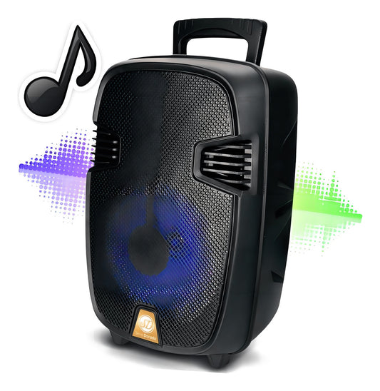 Parlante bafle Bluetooth inalámbrico 10w con luces led 8 pulgadas