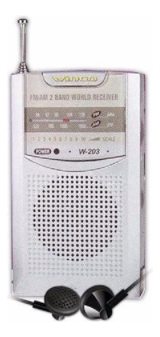 Radio Winco analógico portátil color gris