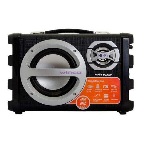Parlante karaoke portátil Bluetooth 40 W con luces