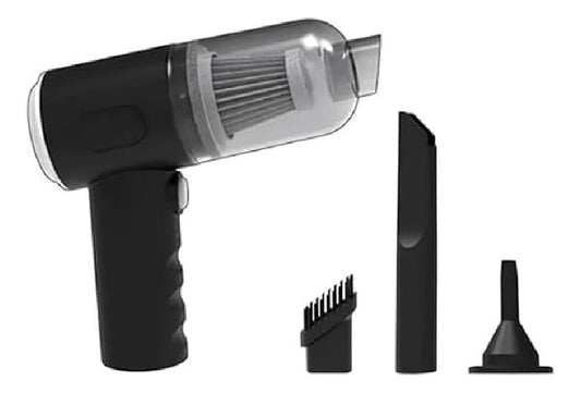 Aspiradora Inalambrica De Mano Recargable 3 En 1 Auto Hogar Color Negro