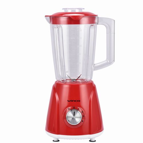 Licuadora Winco Jarra de Plástico 1,5L 4 velocidades + pulsador Roja