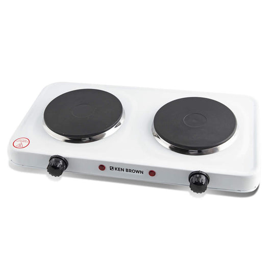 Anafe Eléctrico dos hornallas 2000w Blanco Ken Brown