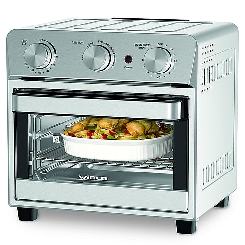 Horno Freidora De Aire Winco W904 14l Acero Inox 3 Funciones