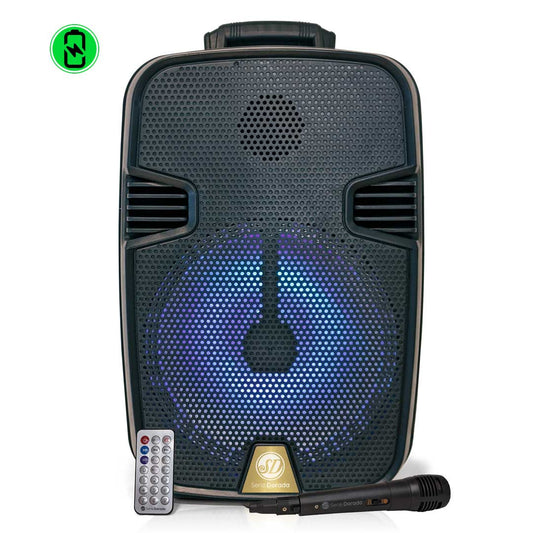 Parlante bafle Bluetooth inalámbrico 20w con luces led 12 pulgadas